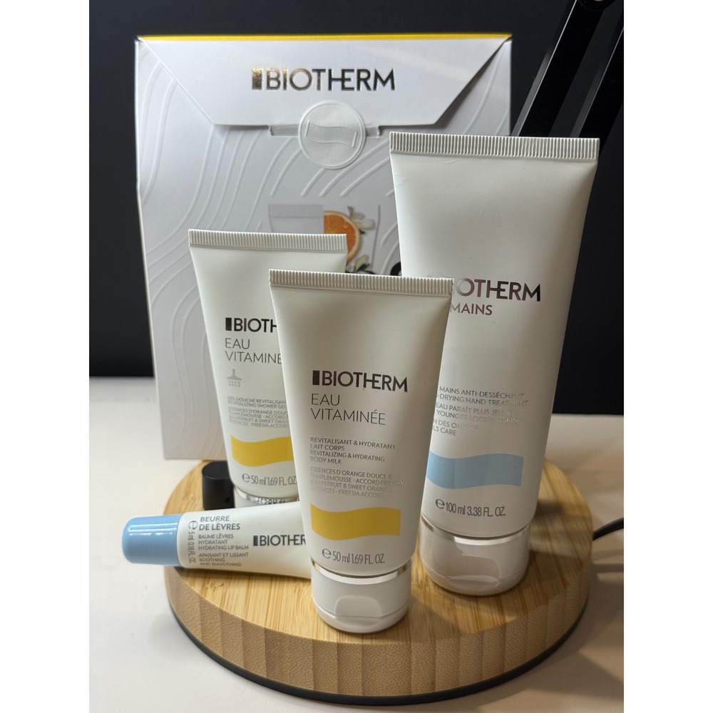 Biotherm • Eau Vitaminee Revitalizing Bodycare Gift Set • Hand, Lip, Body NEW